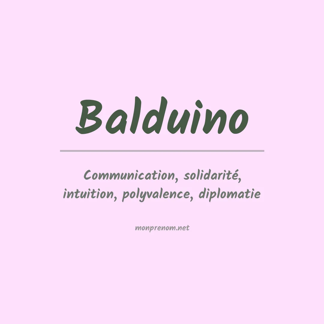 Signification du Prénom Balduino