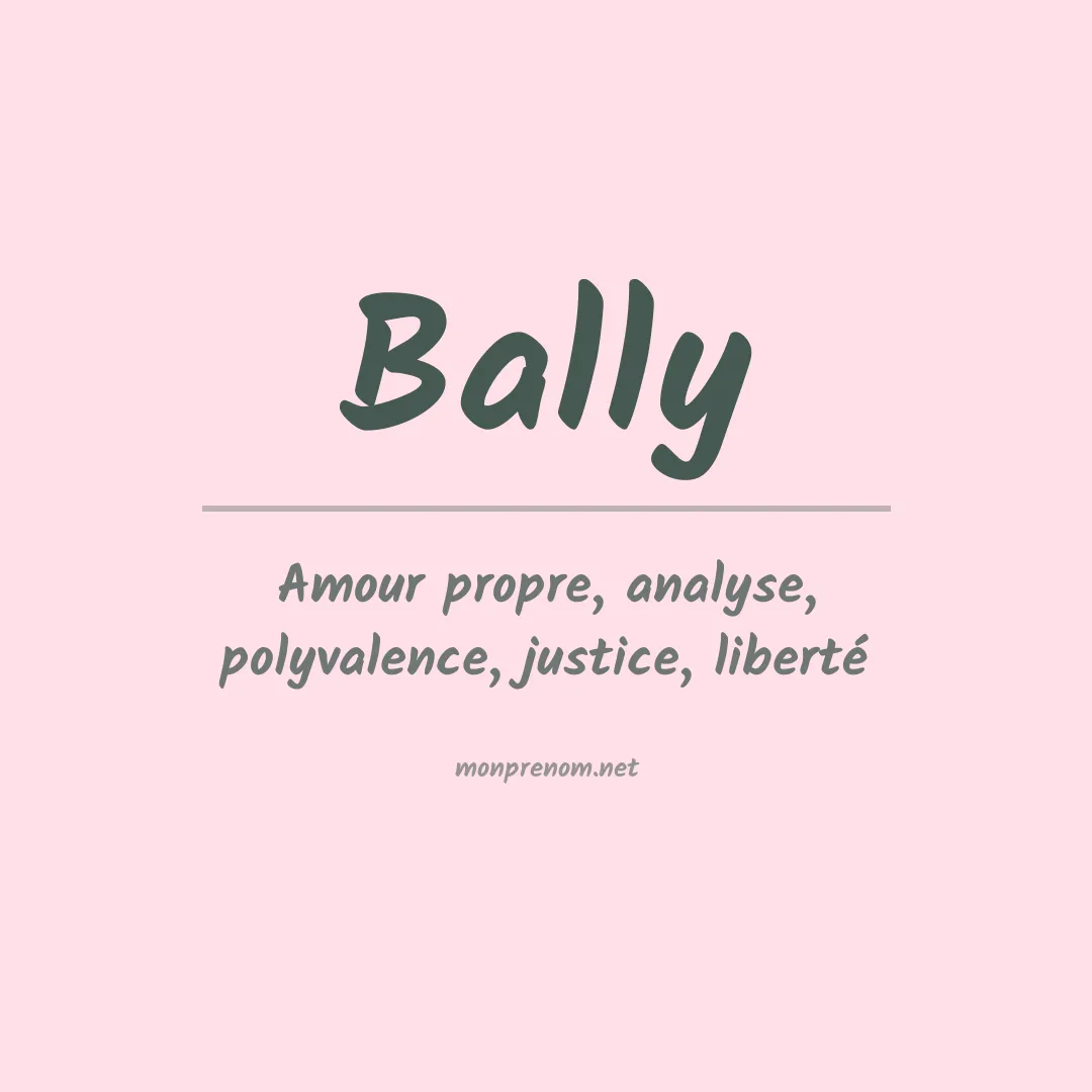 Signification du Prénom Bally