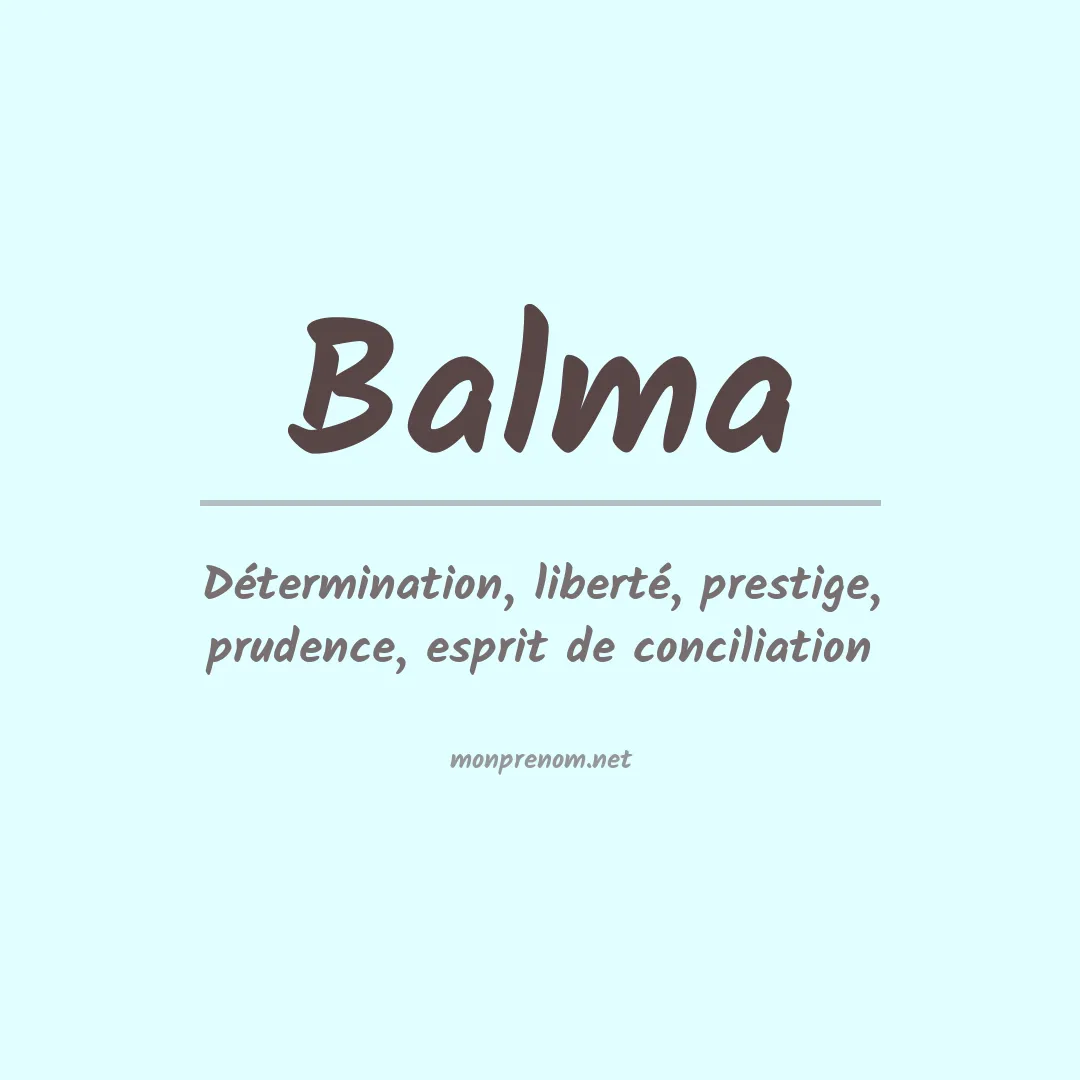 Signification du Prénom Balma