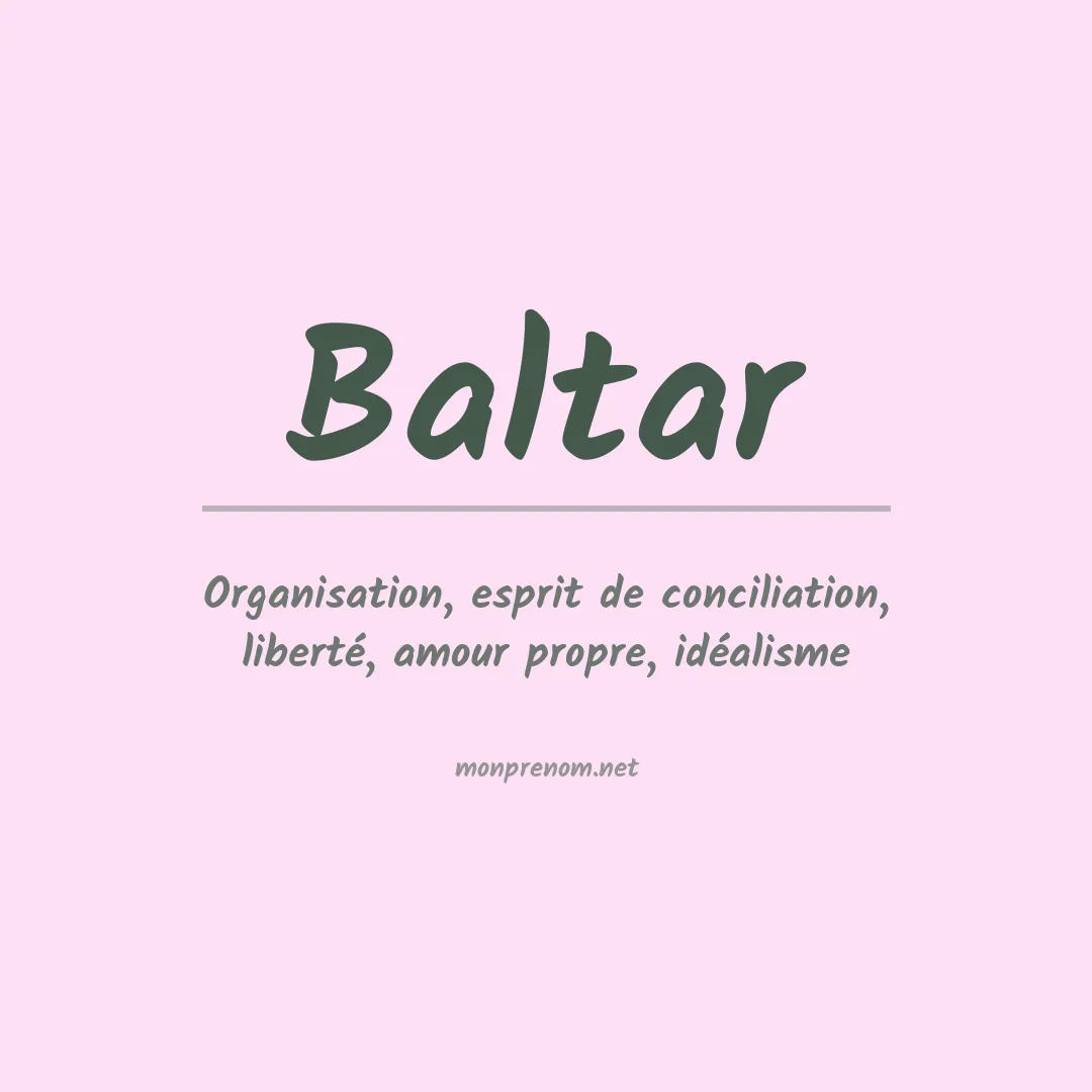 Signification du Prénom Baltar