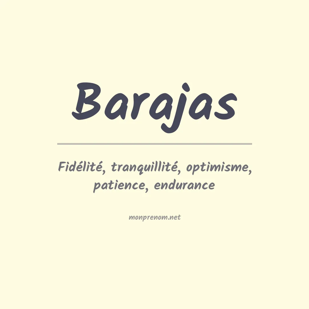 Signification du Prénom Barajas