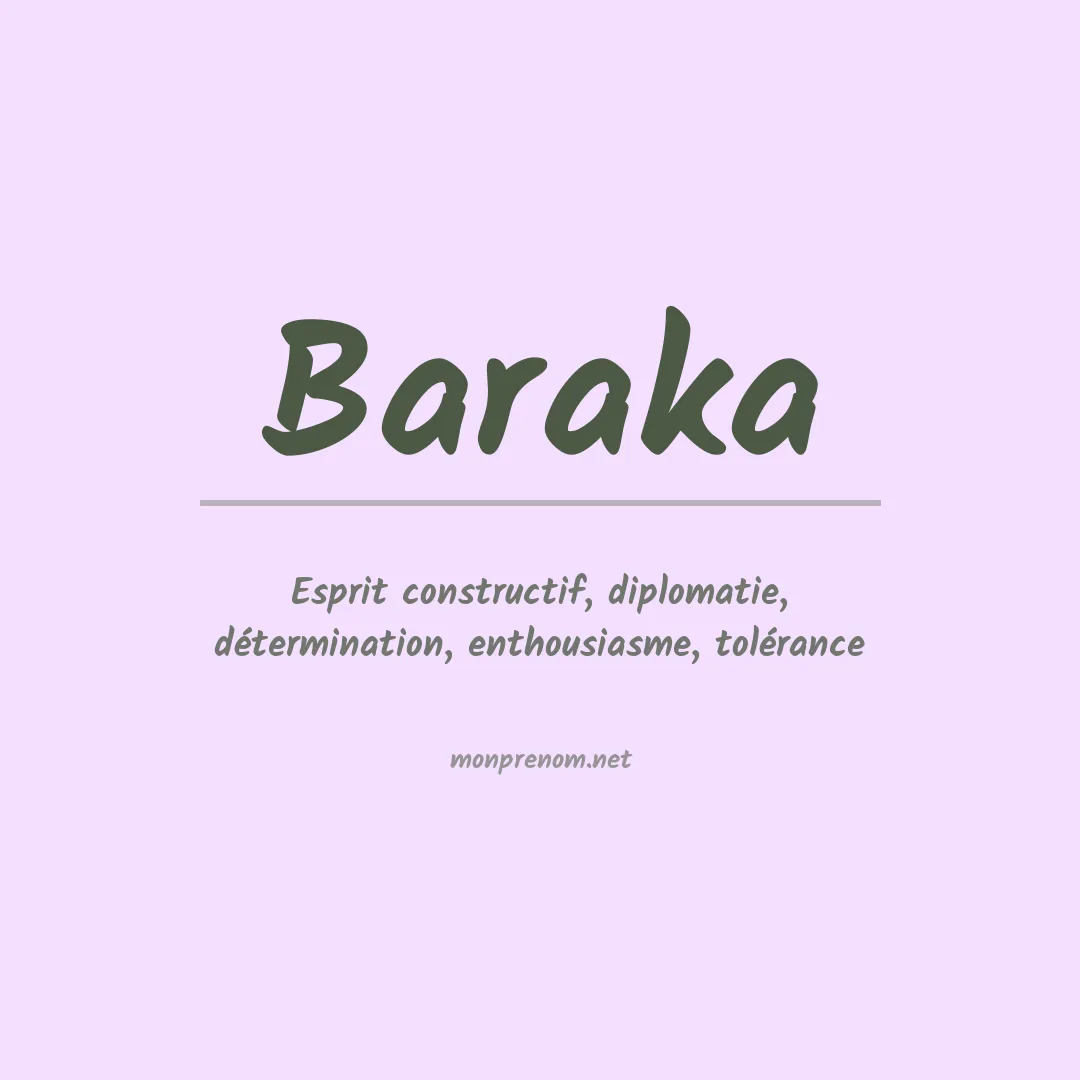 Signification du Prénom Baraka Signification du Prénom Baraka