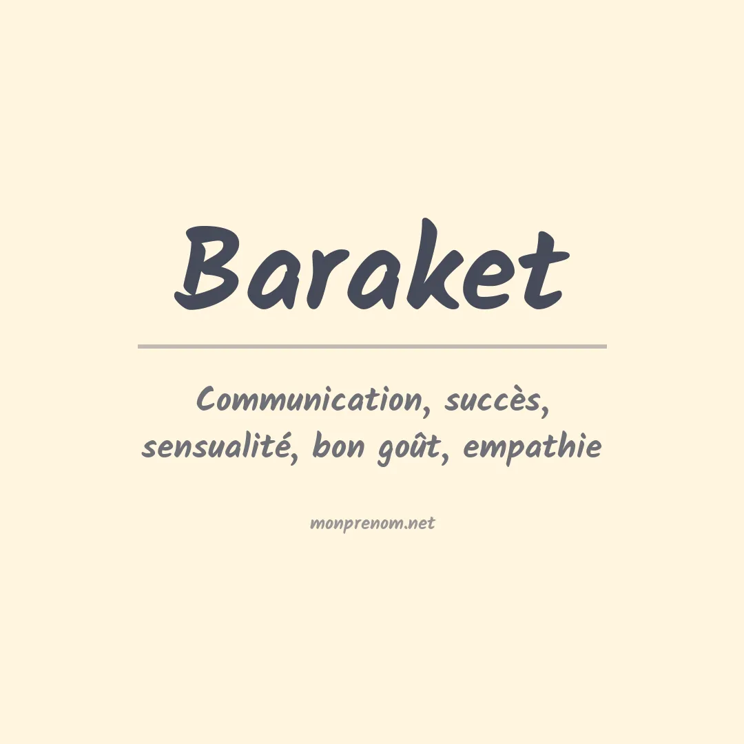 Signification du Prénom Baraket Signification du Prénom Baraket
