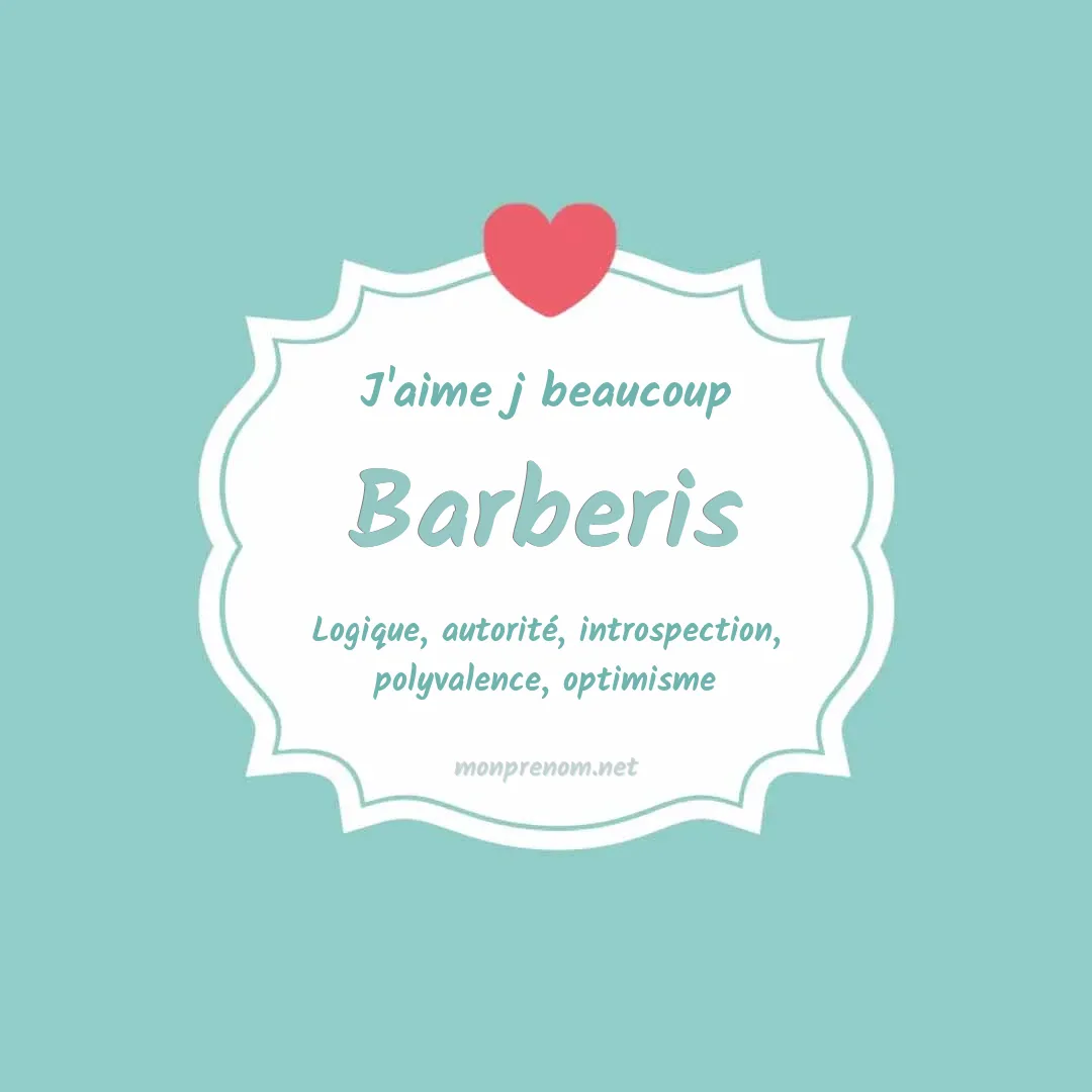 j'aime beaucoup Barberis