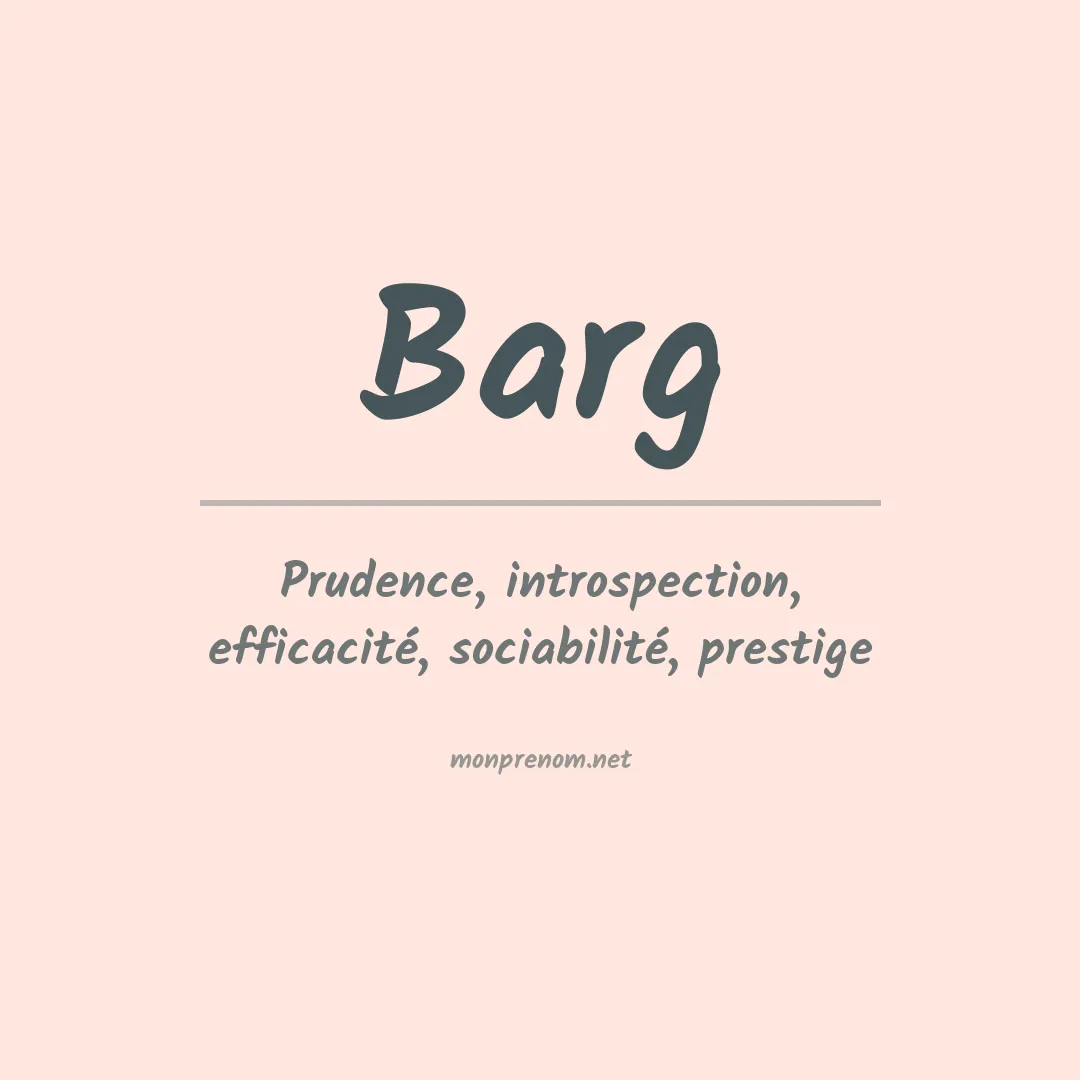 Signification du Prénom Barg
