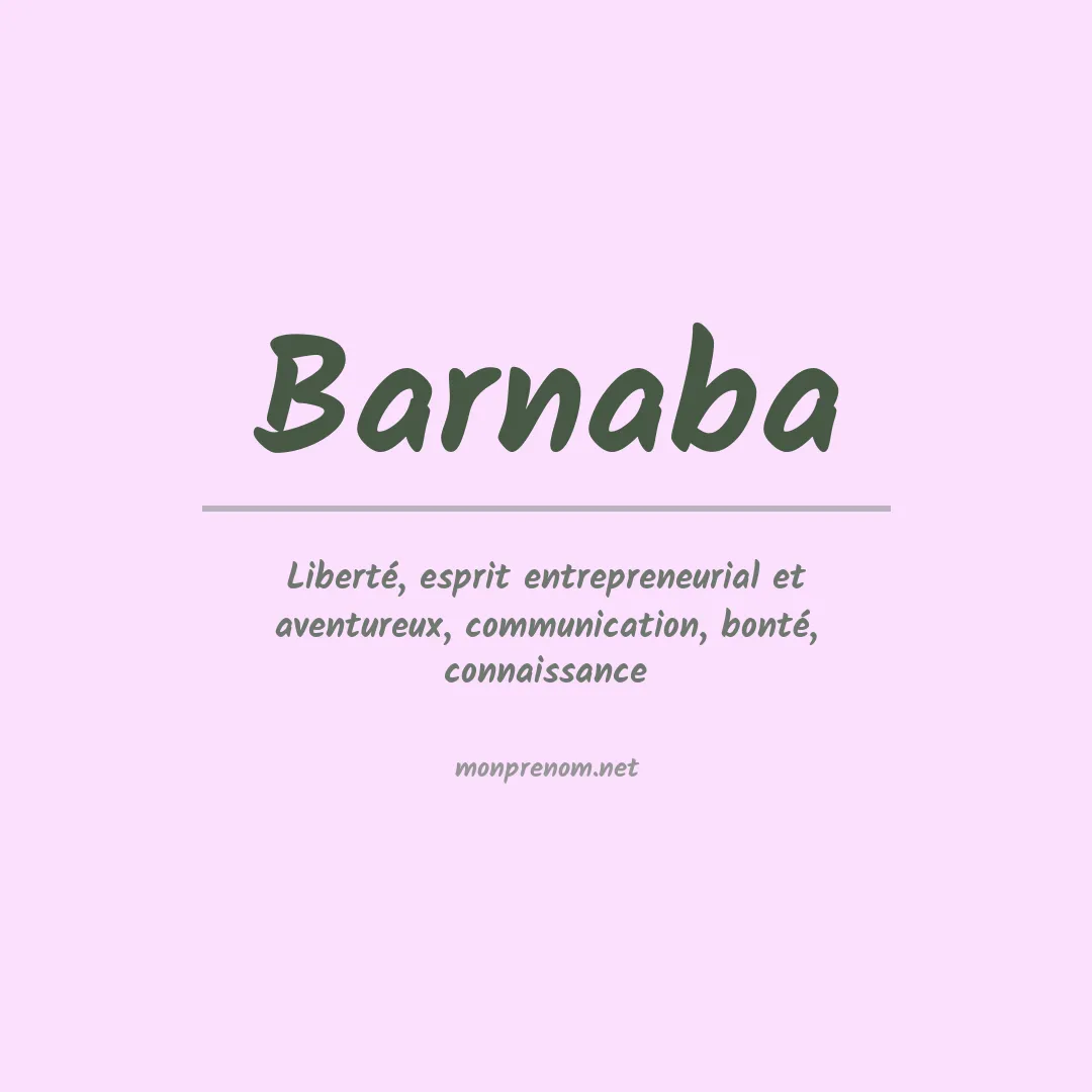 Signification du Prénom Barnaba