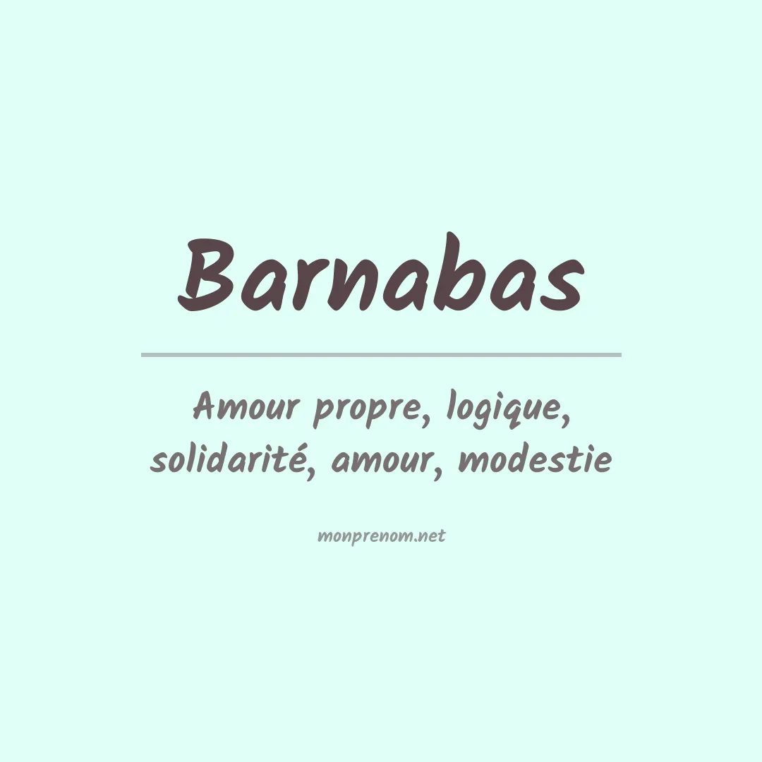 Signification du Prénom Barnabas
