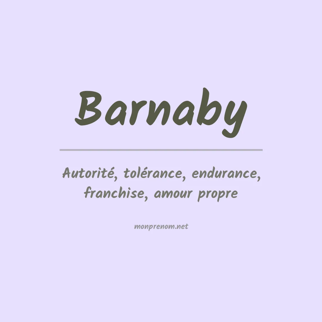 Signification du Prénom Barnaby
