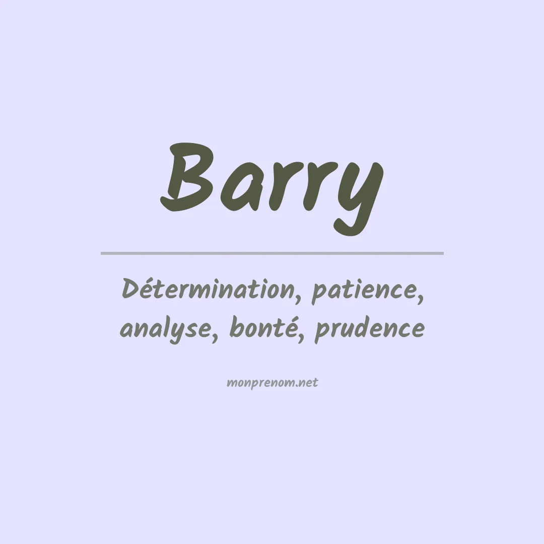 Signification du Prénom Barry