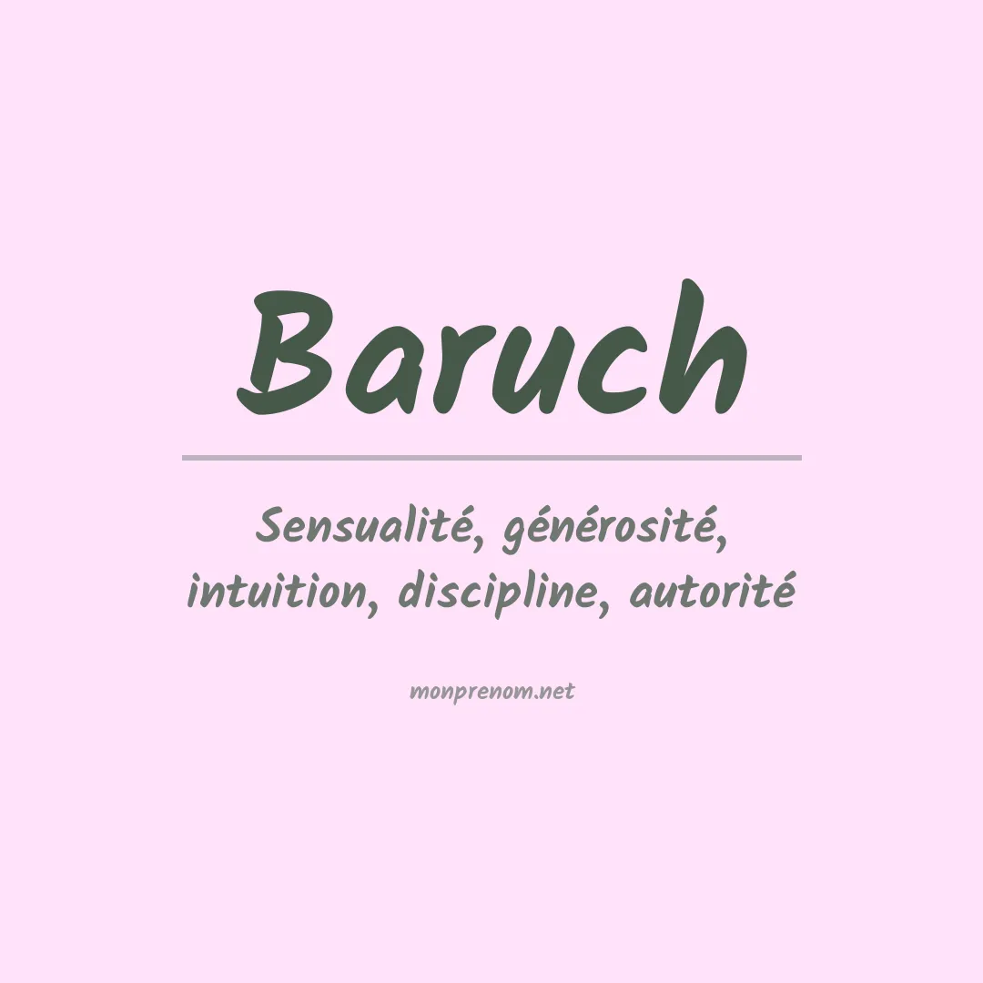 Signification du Prénom Baruch