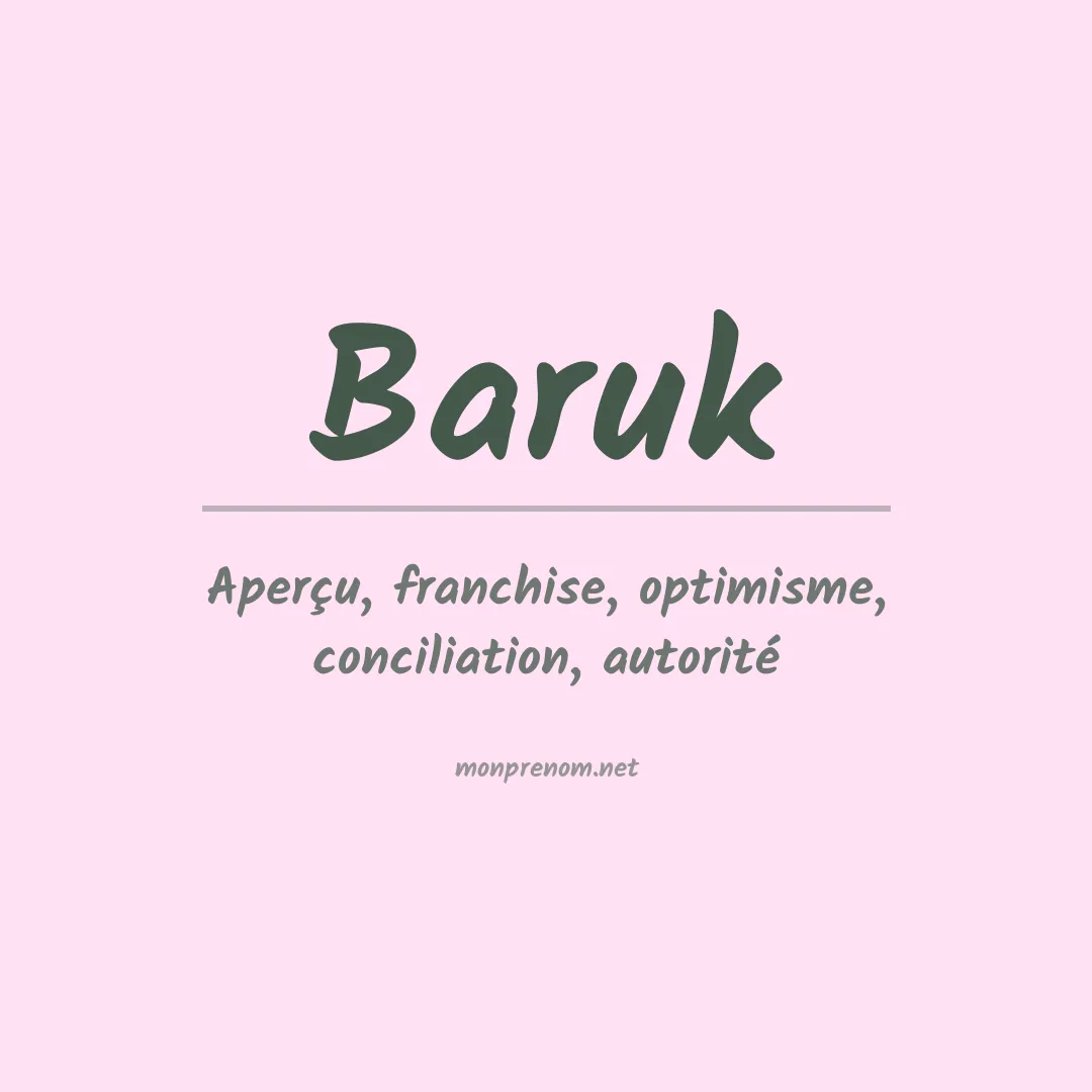 Signification du Prénom Baruk