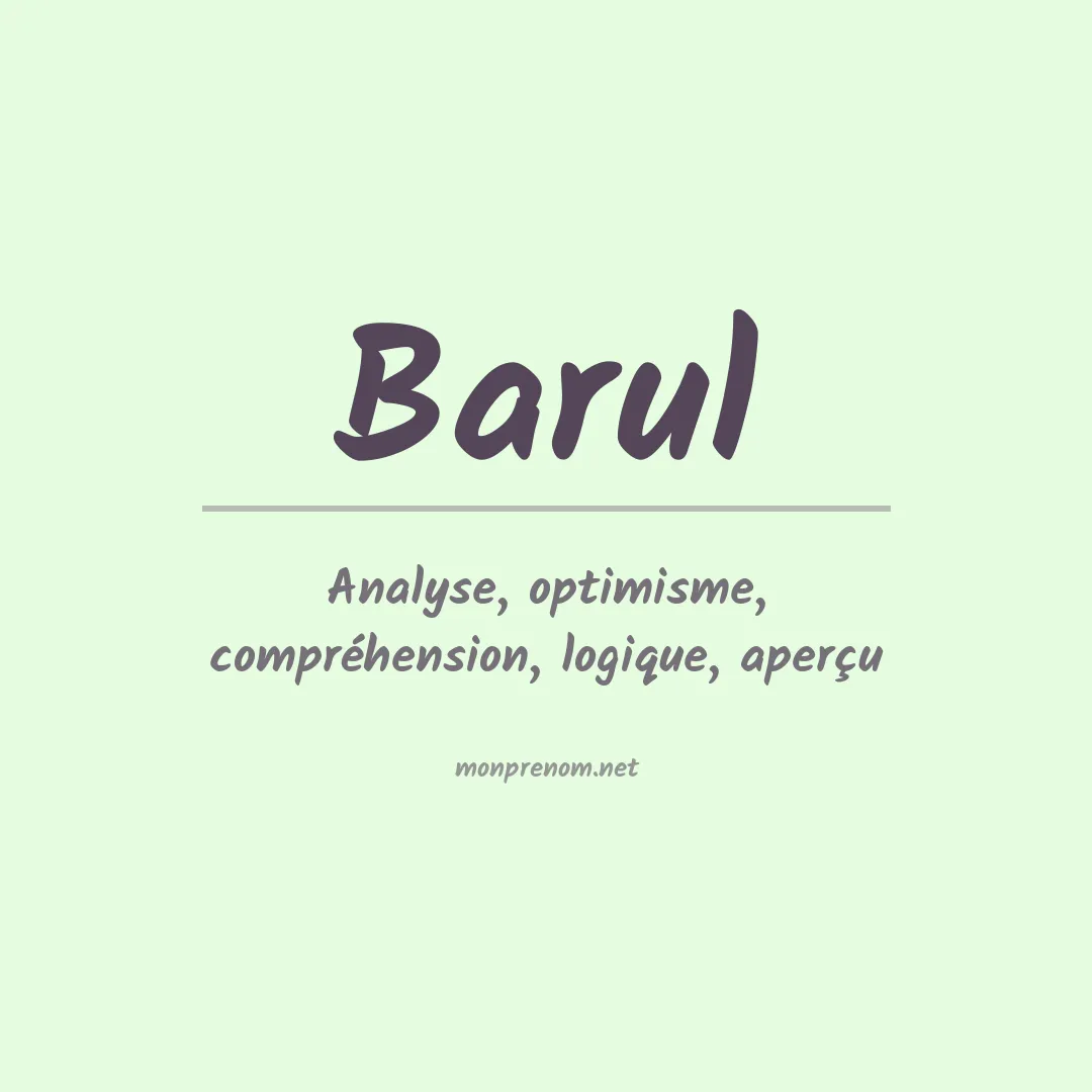 Signification du Prénom Barul Signification du Prénom Barul