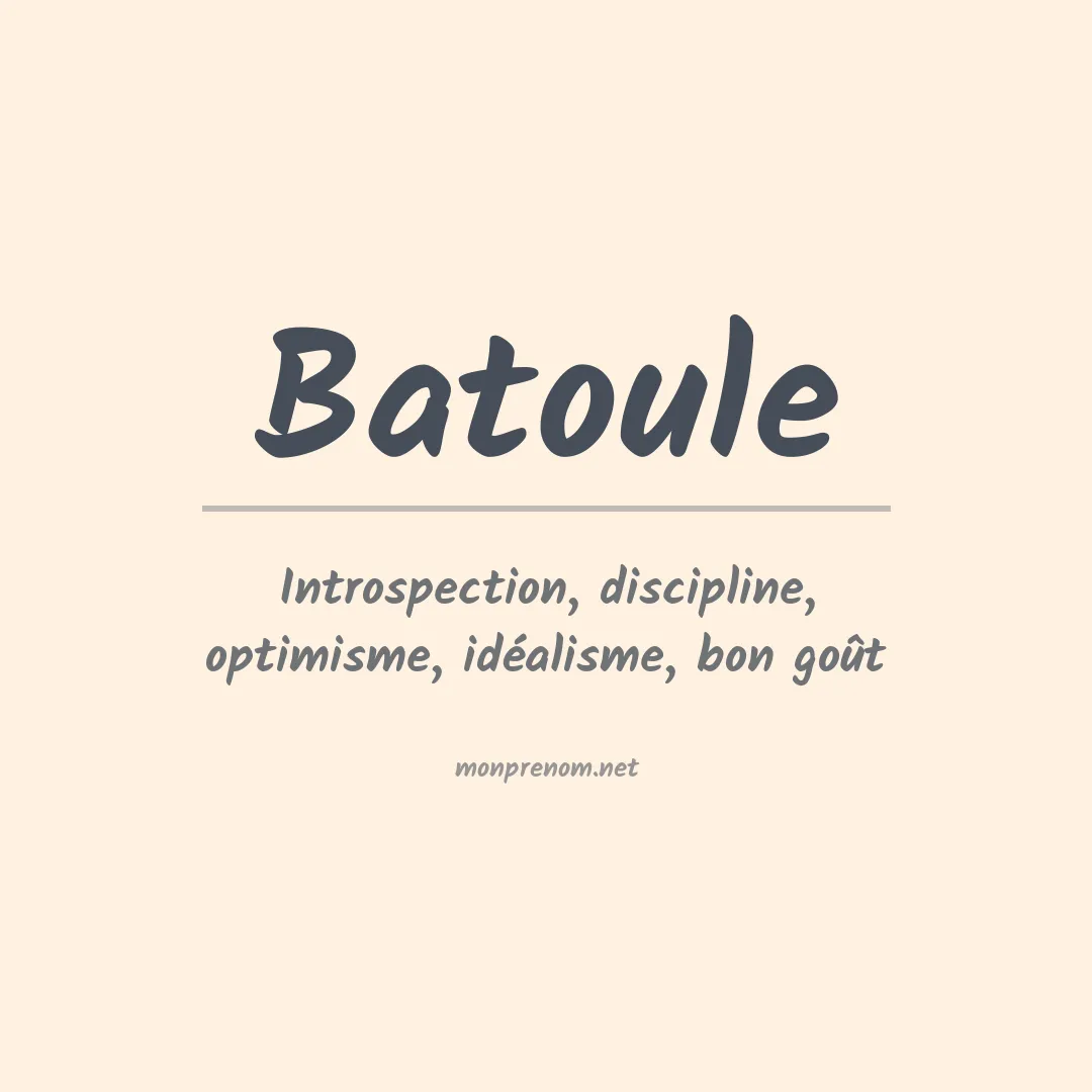 Signification du Prénom Batoule Signification du Prénom Batoule