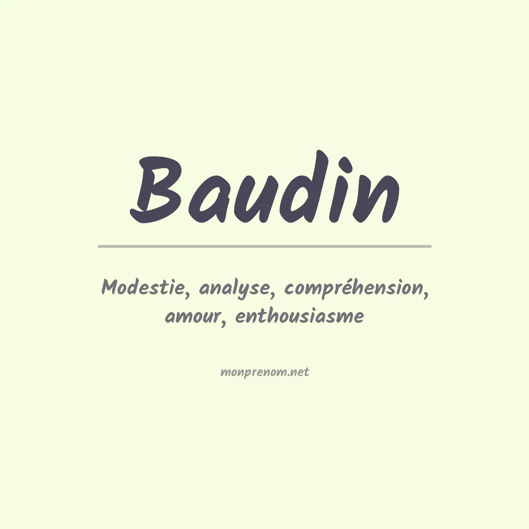 Signification du Prénom Baudin