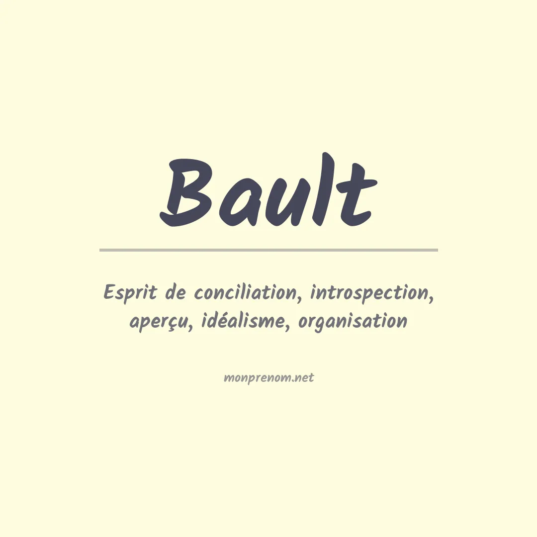 Signification du Prénom Bault
