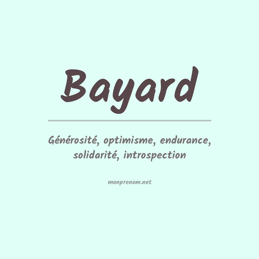 Signification du Prénom Bayard
