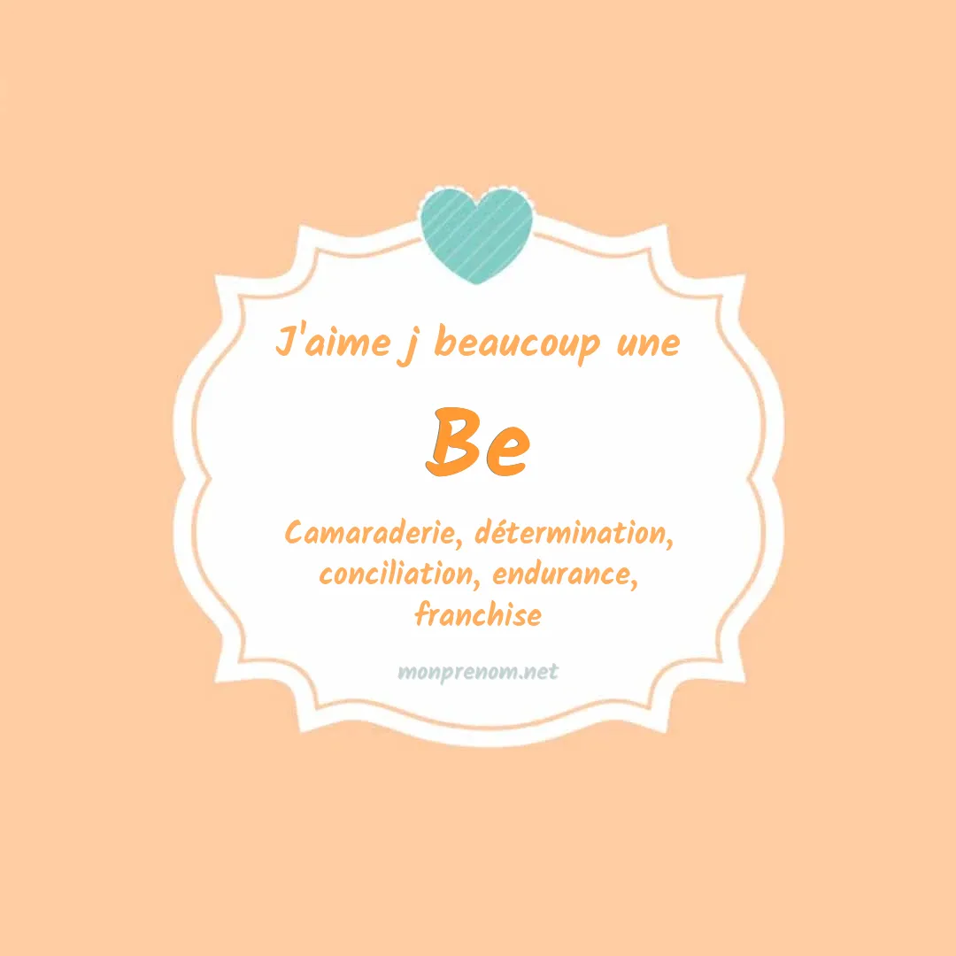 j'aime beaucoup Be