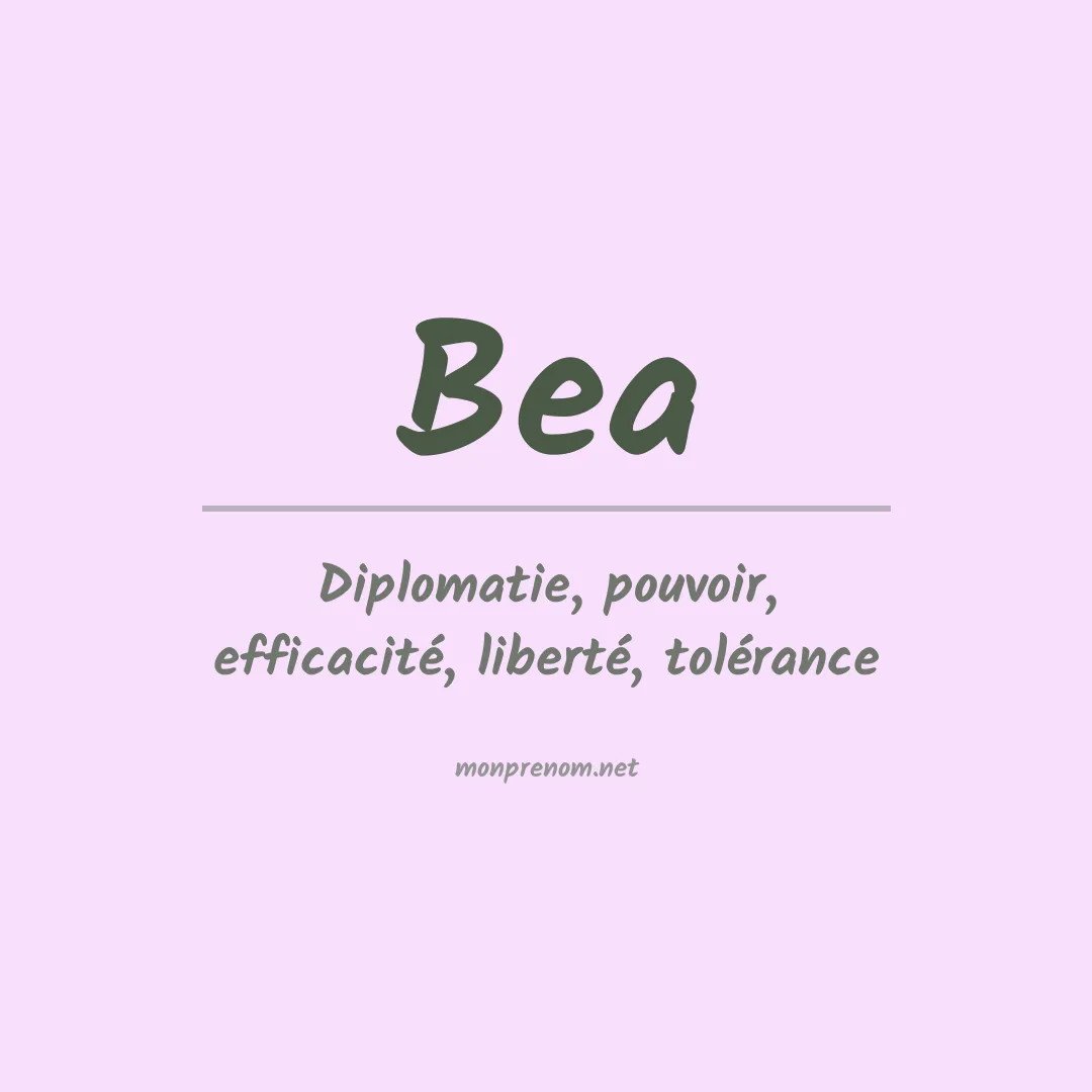 Signification du Prénom Bea
