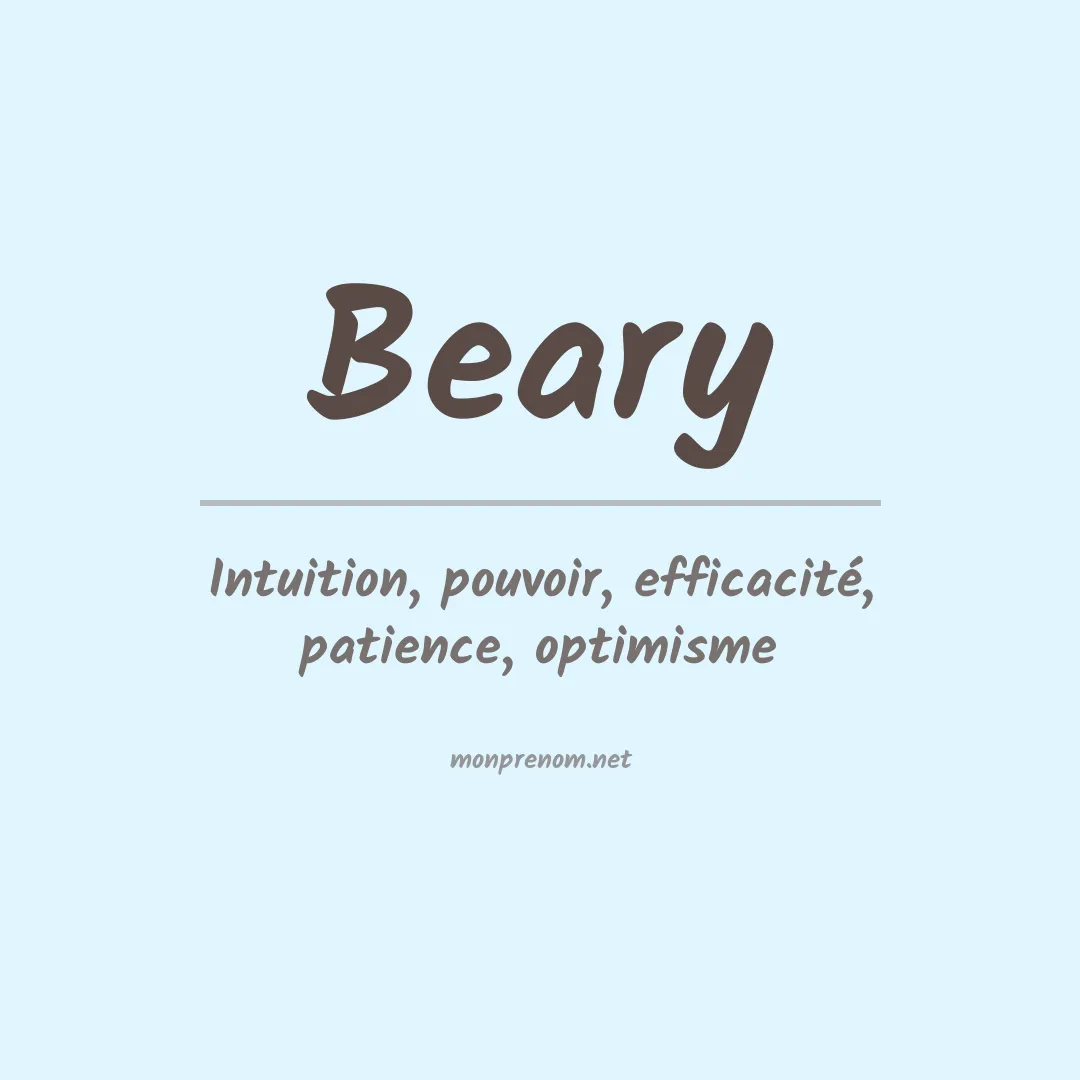 Signification du Prénom Beary