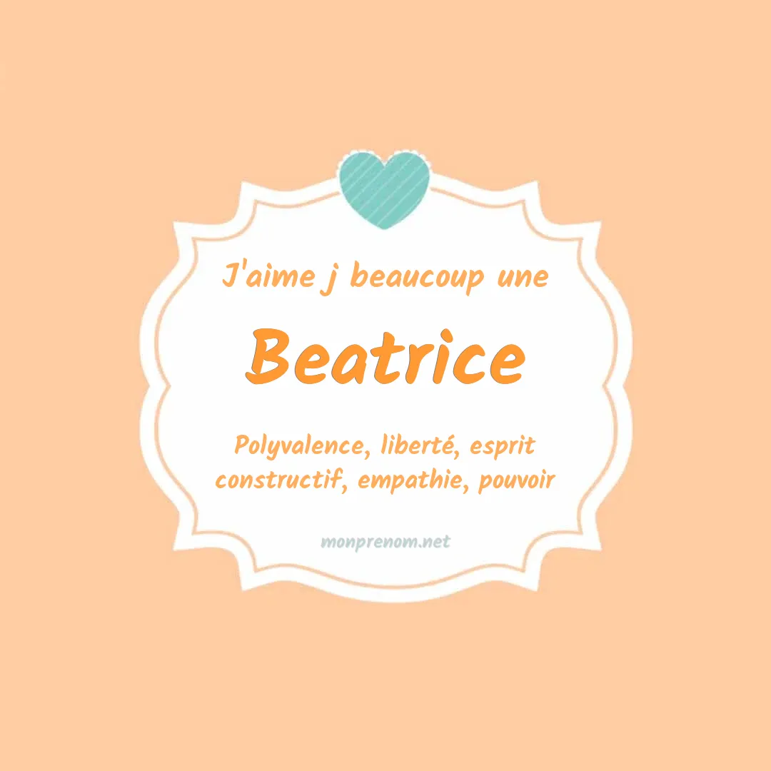 Signification du Pr nom Beatrice