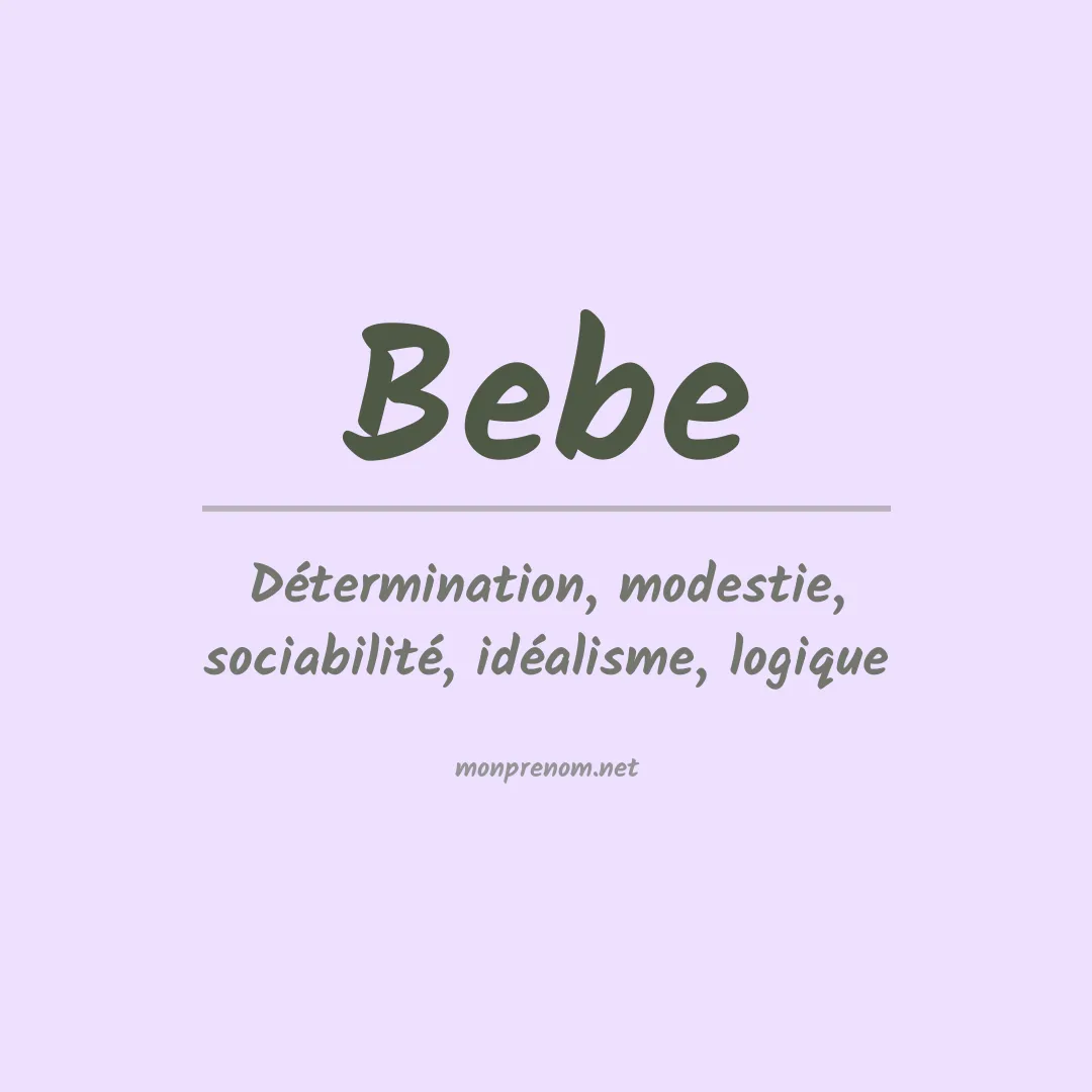 Signification du Prénom Bebe