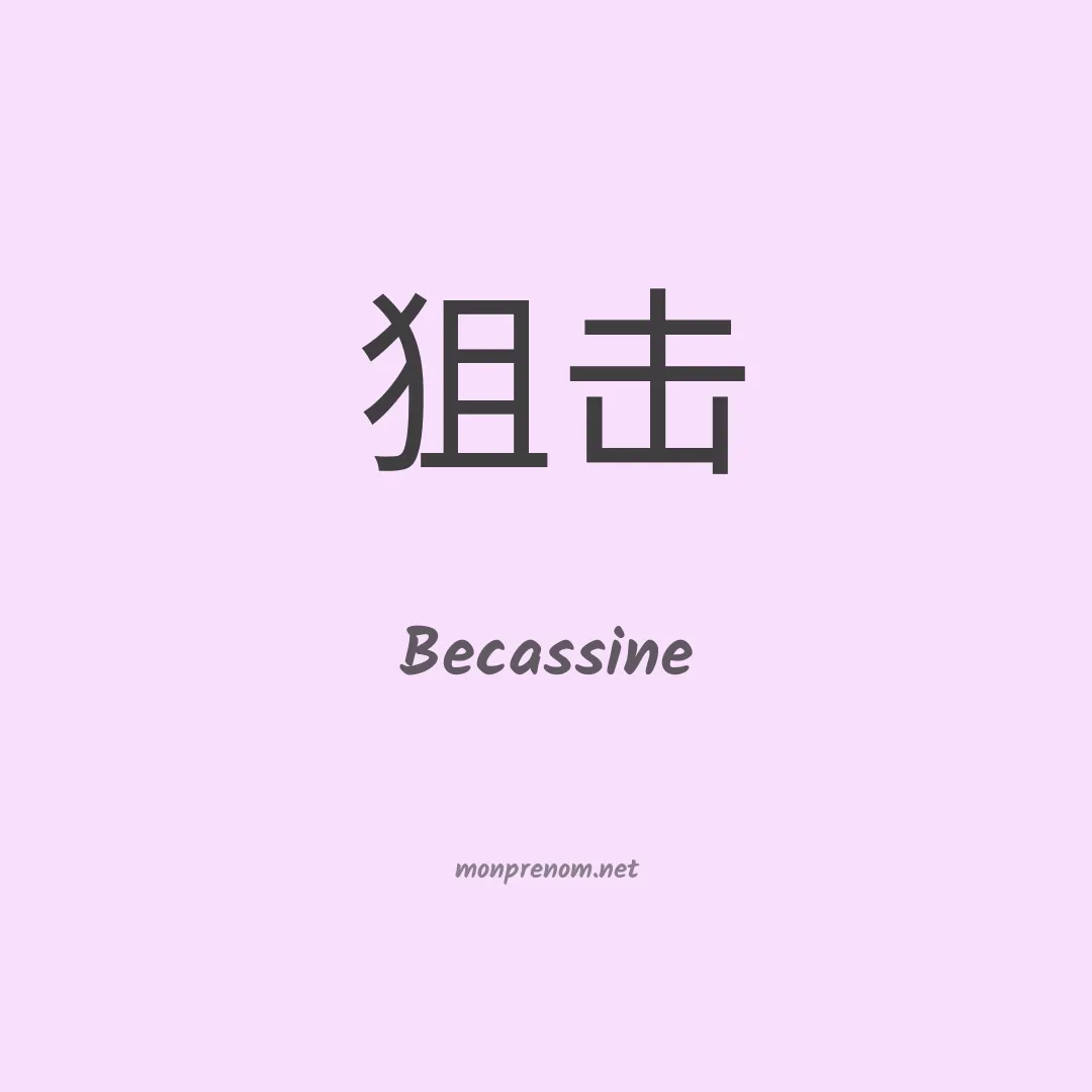 Becassine en chino