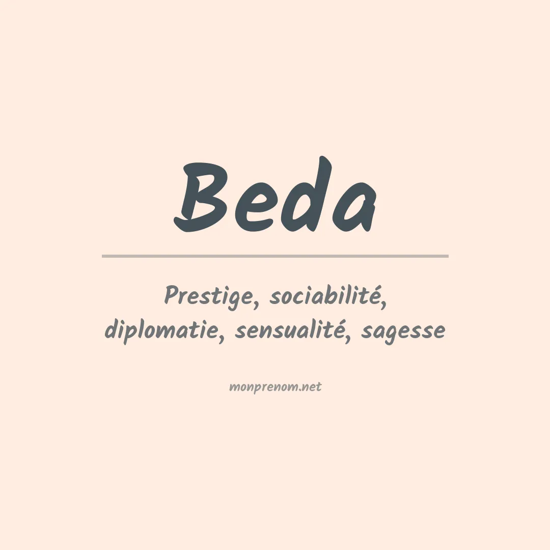 Signification du Prénom Beda Signification du Prénom Beda