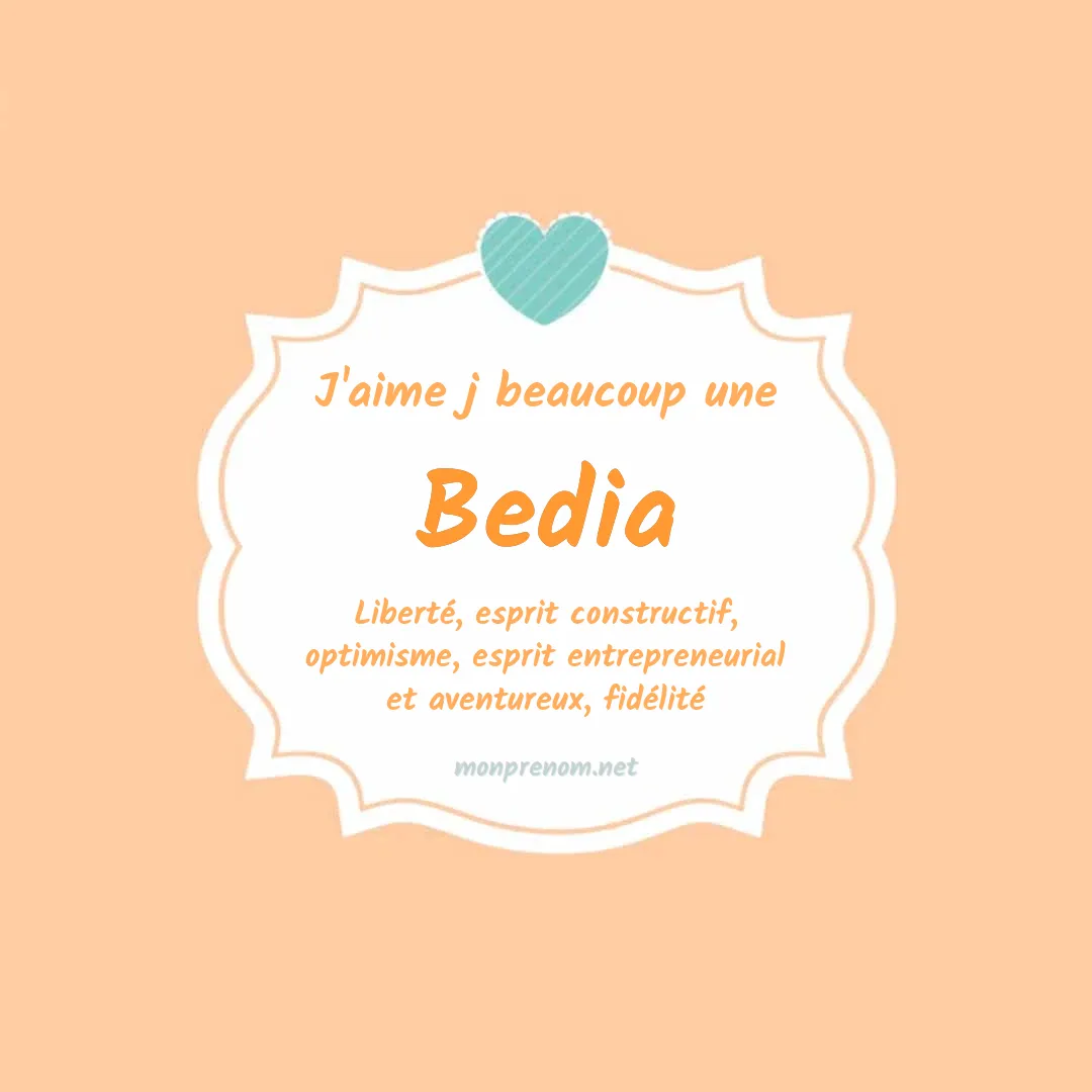 j'aime beaucoup Bedia