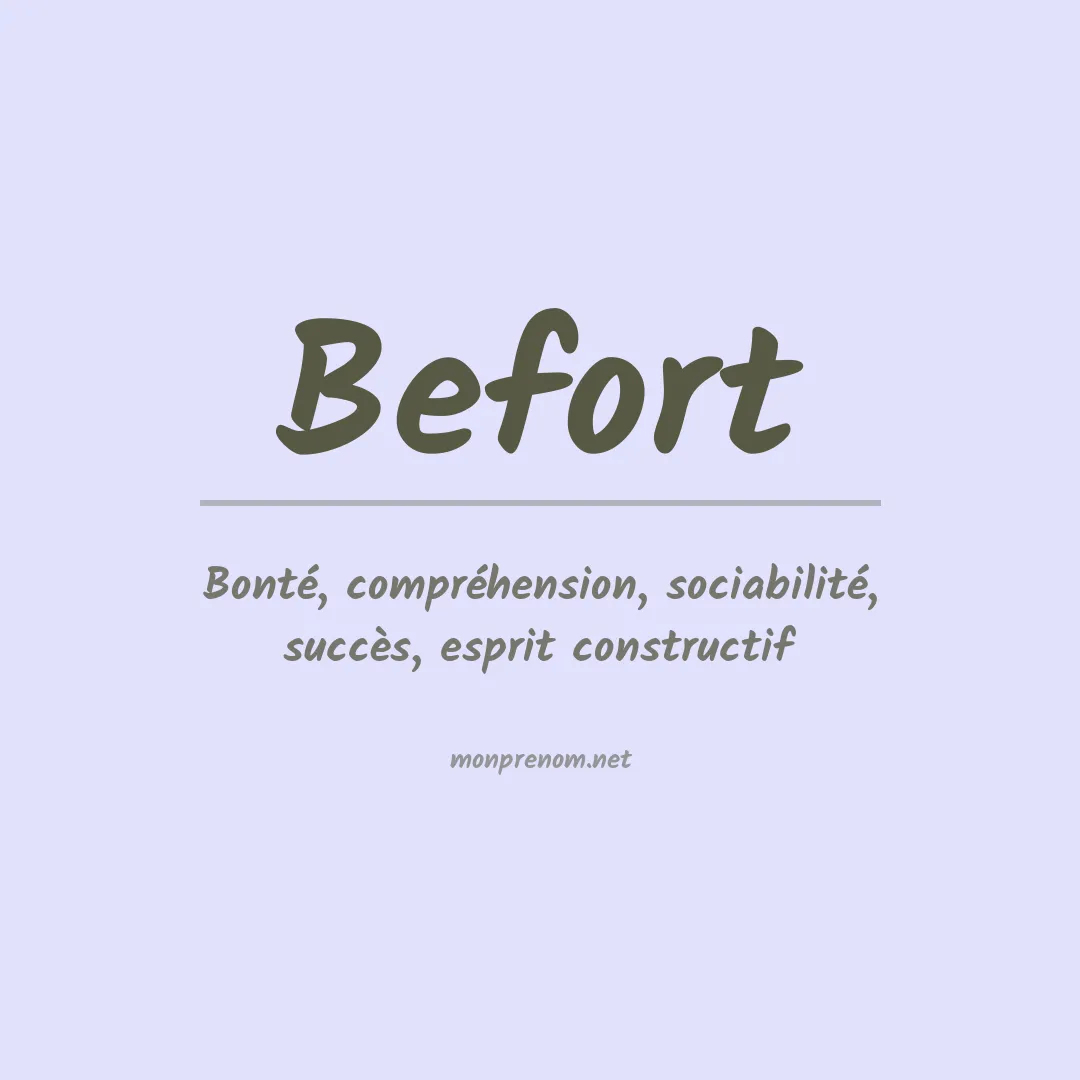 Signification du Prénom Befort