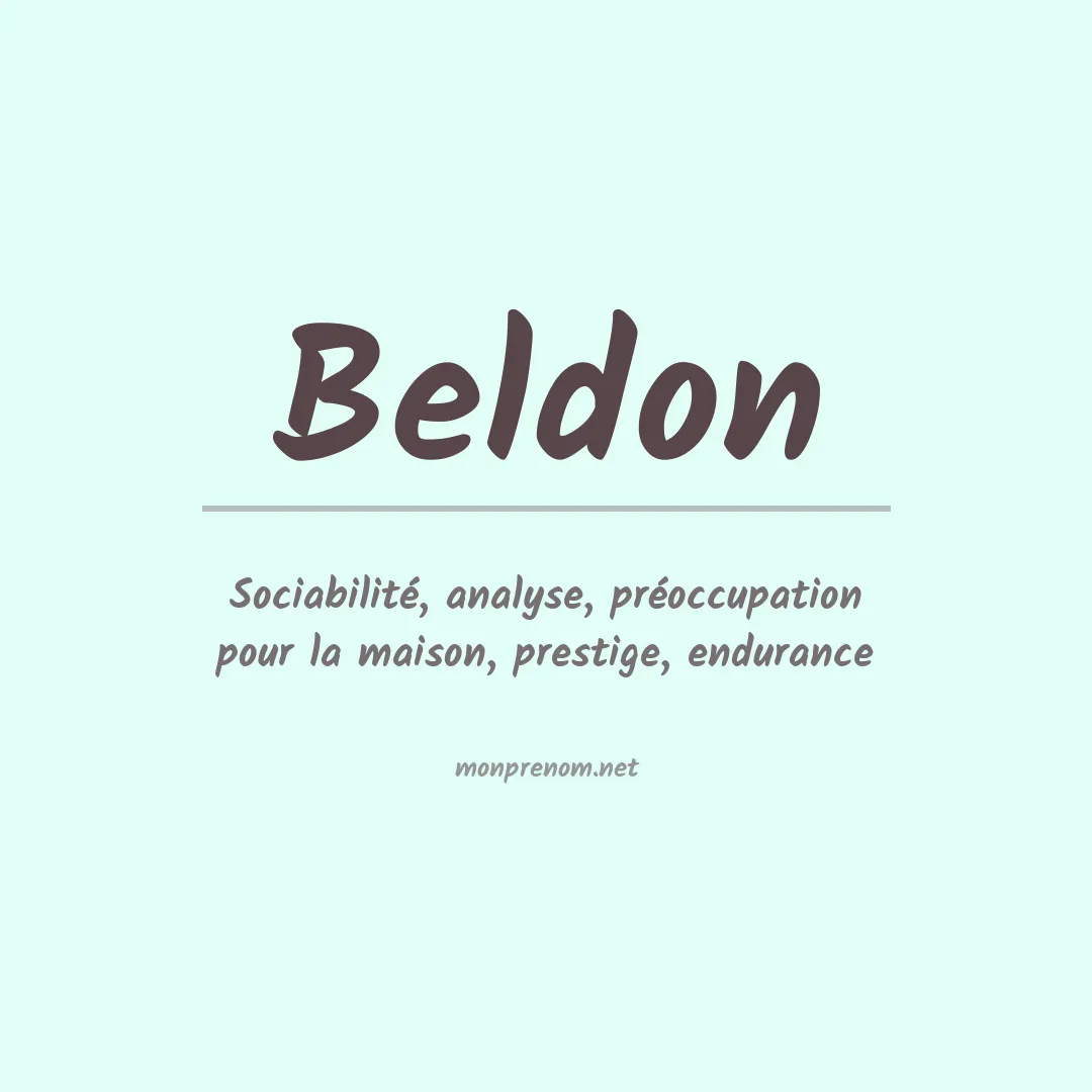 Signification du Prénom Beldon