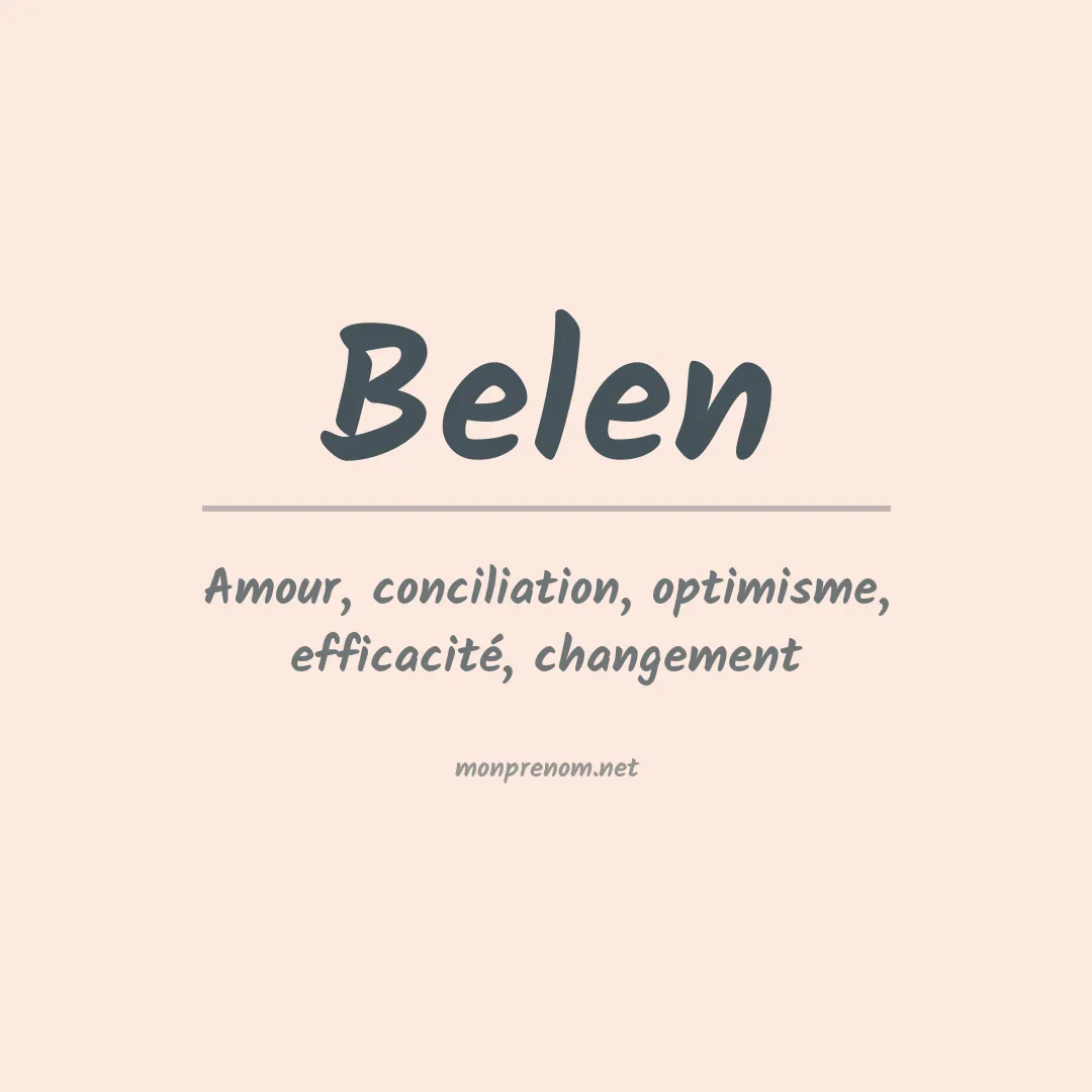 Signification du Prénom Belen