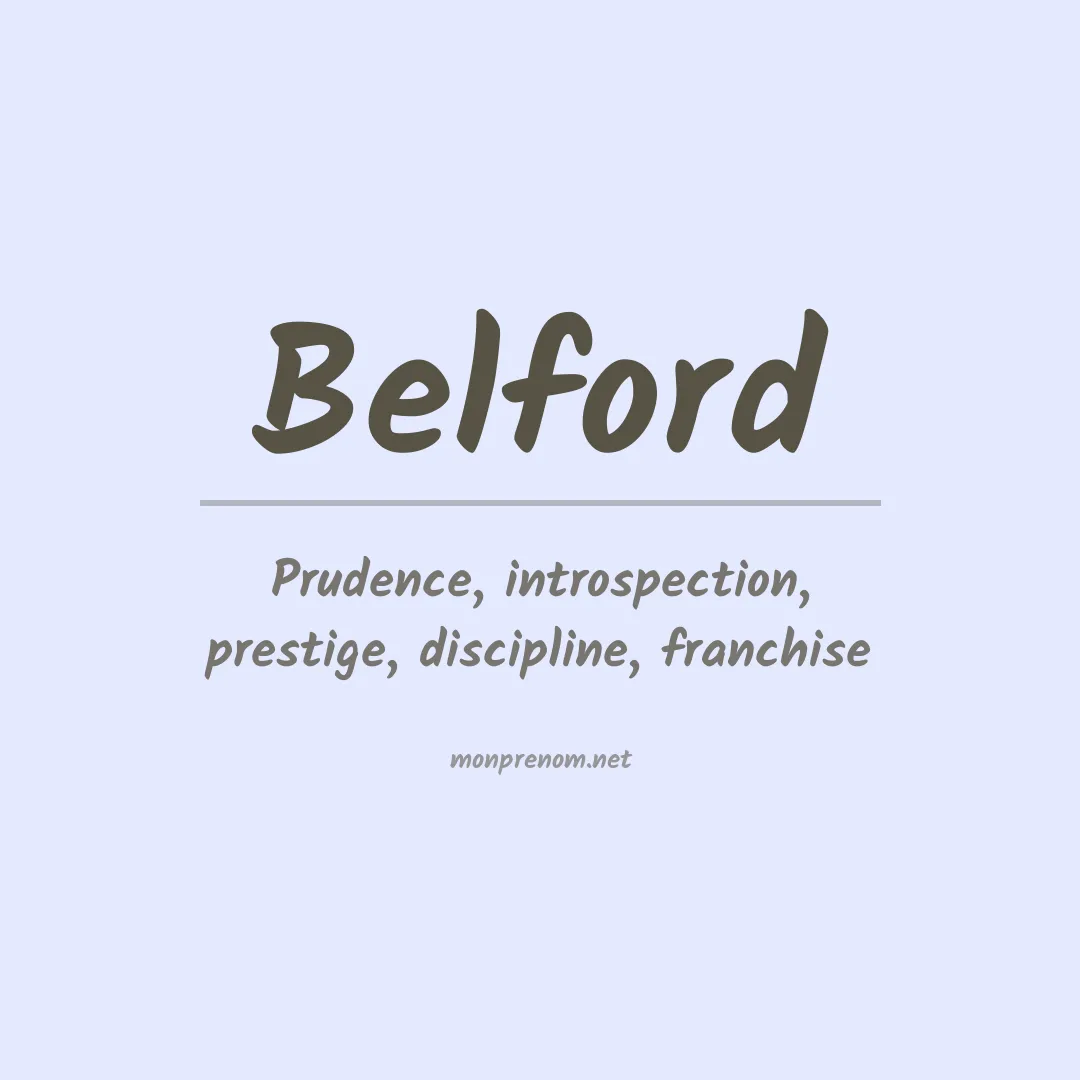 Signification du Prénom Belford