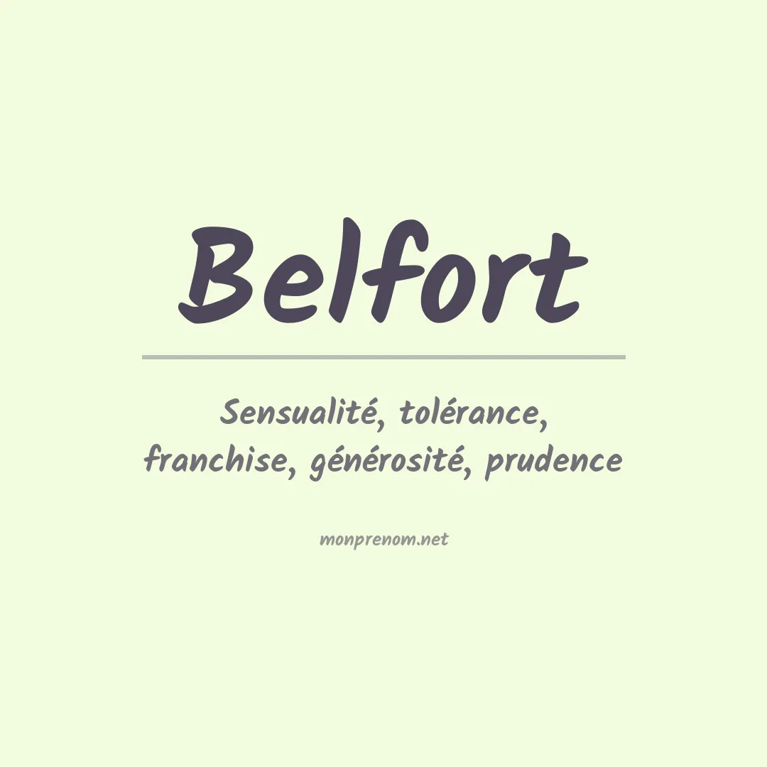 Signification du Prénom Belfort