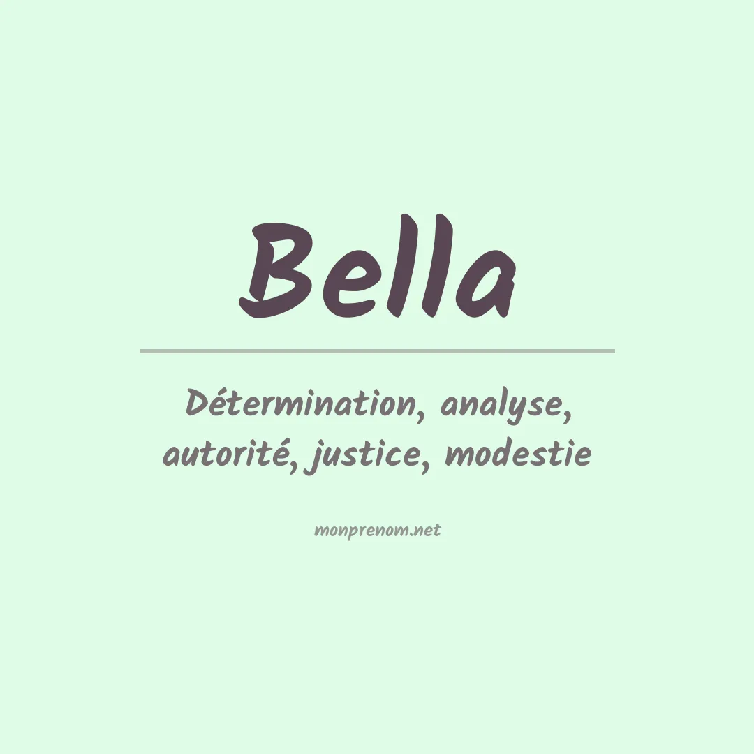 Signification du Prénom Bella