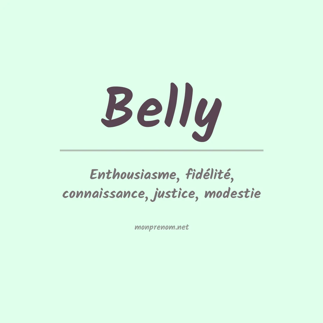 Signification du Prénom Belly