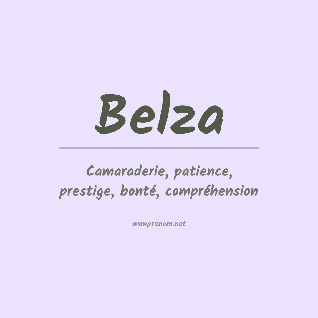 Signification du Prénom Belza