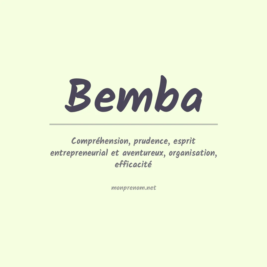 Signification du Prénom Bemba