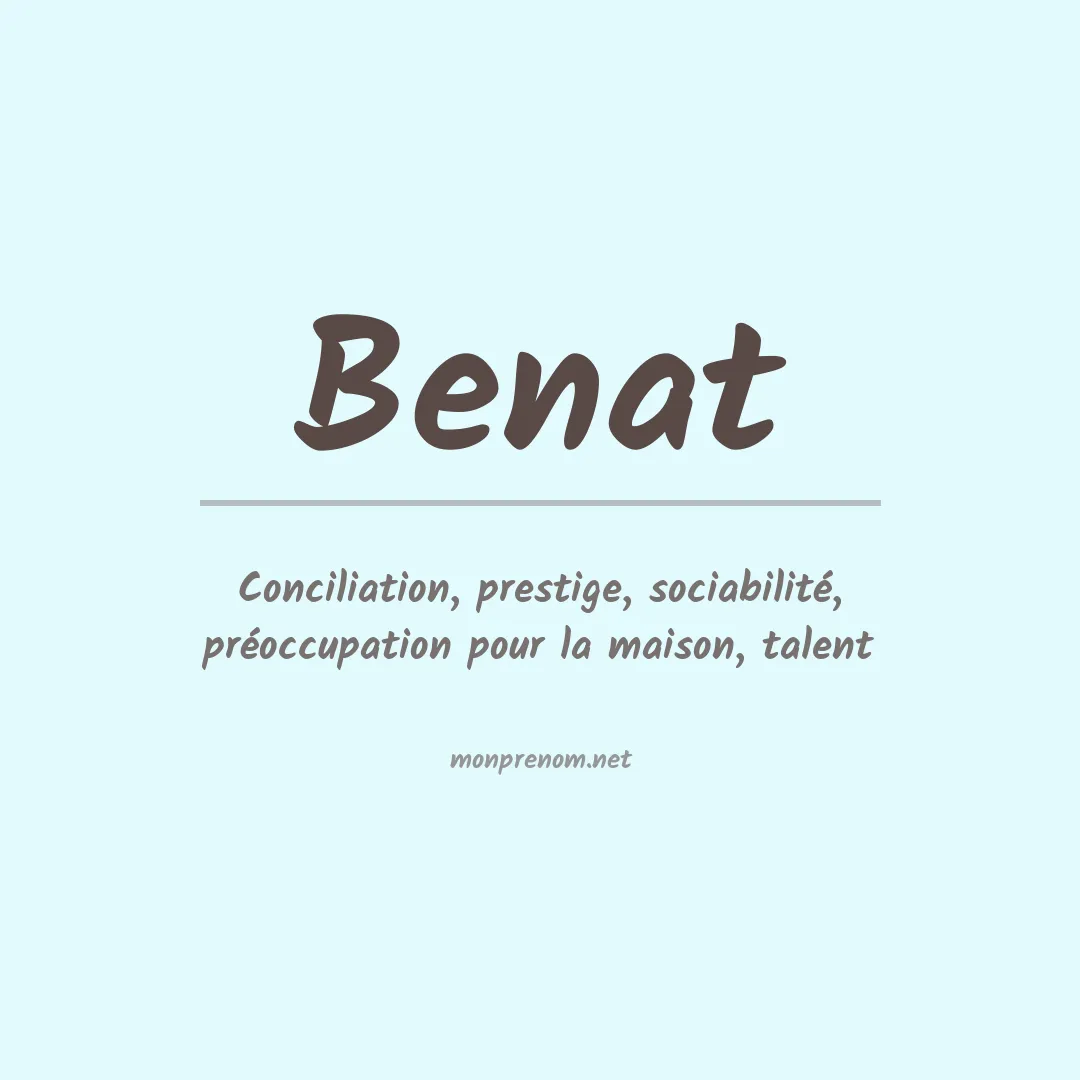 Signification du Prénom Benat Signification du Prénom Benat