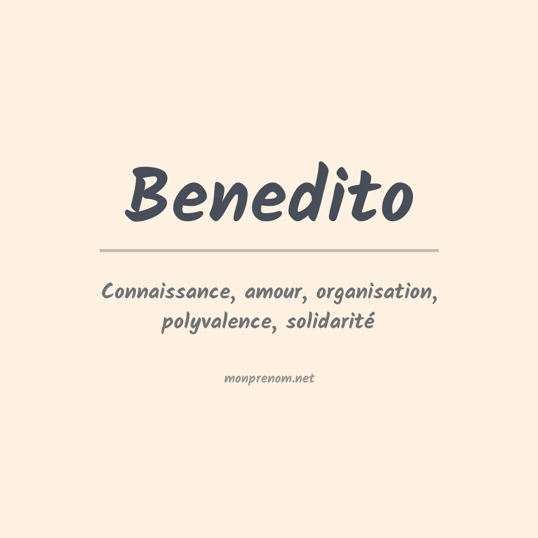Signification du Prénom Benedito