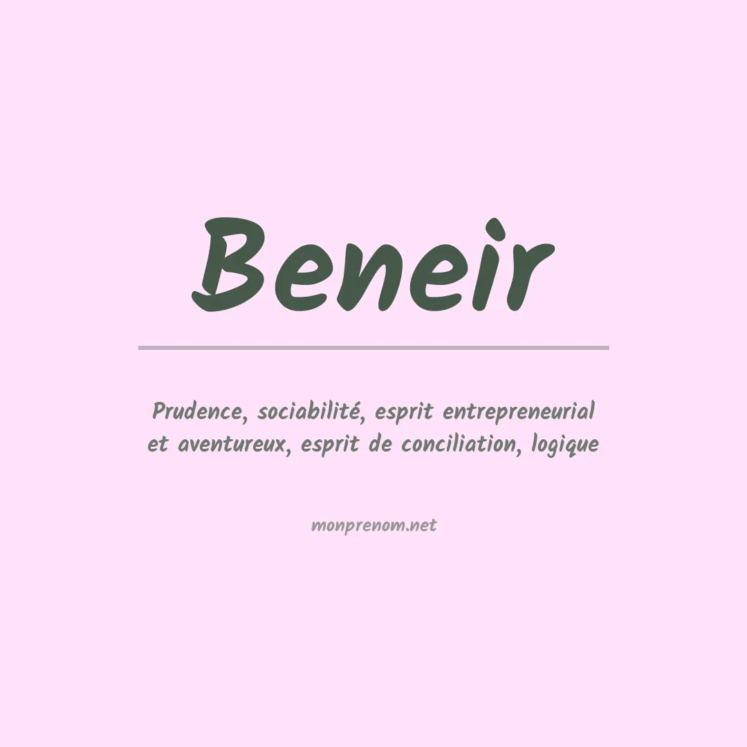 Signification du Prénom Beneir