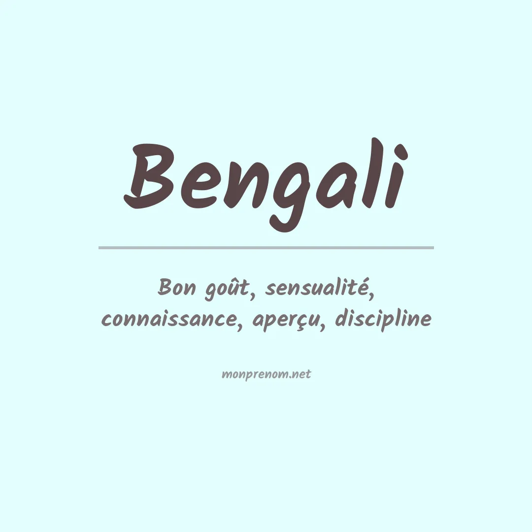 Signification du Prénom Bengali Signification du Prénom Bengali