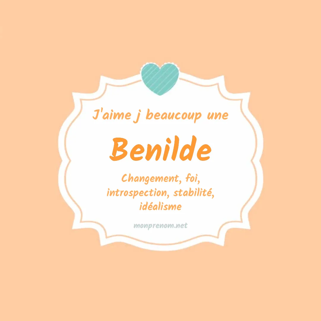 j'aime beaucoup Benilde