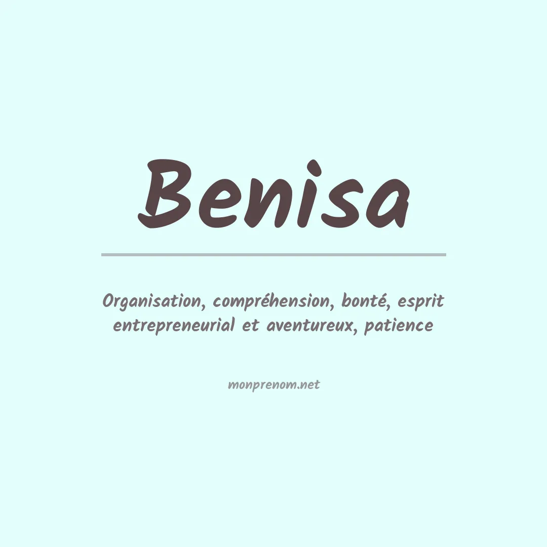 Signification du Prénom Benisa Signification du Prénom Benisa