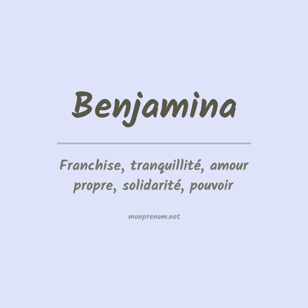Signification du Prénom Benjamina Signification du Prénom Benjamina