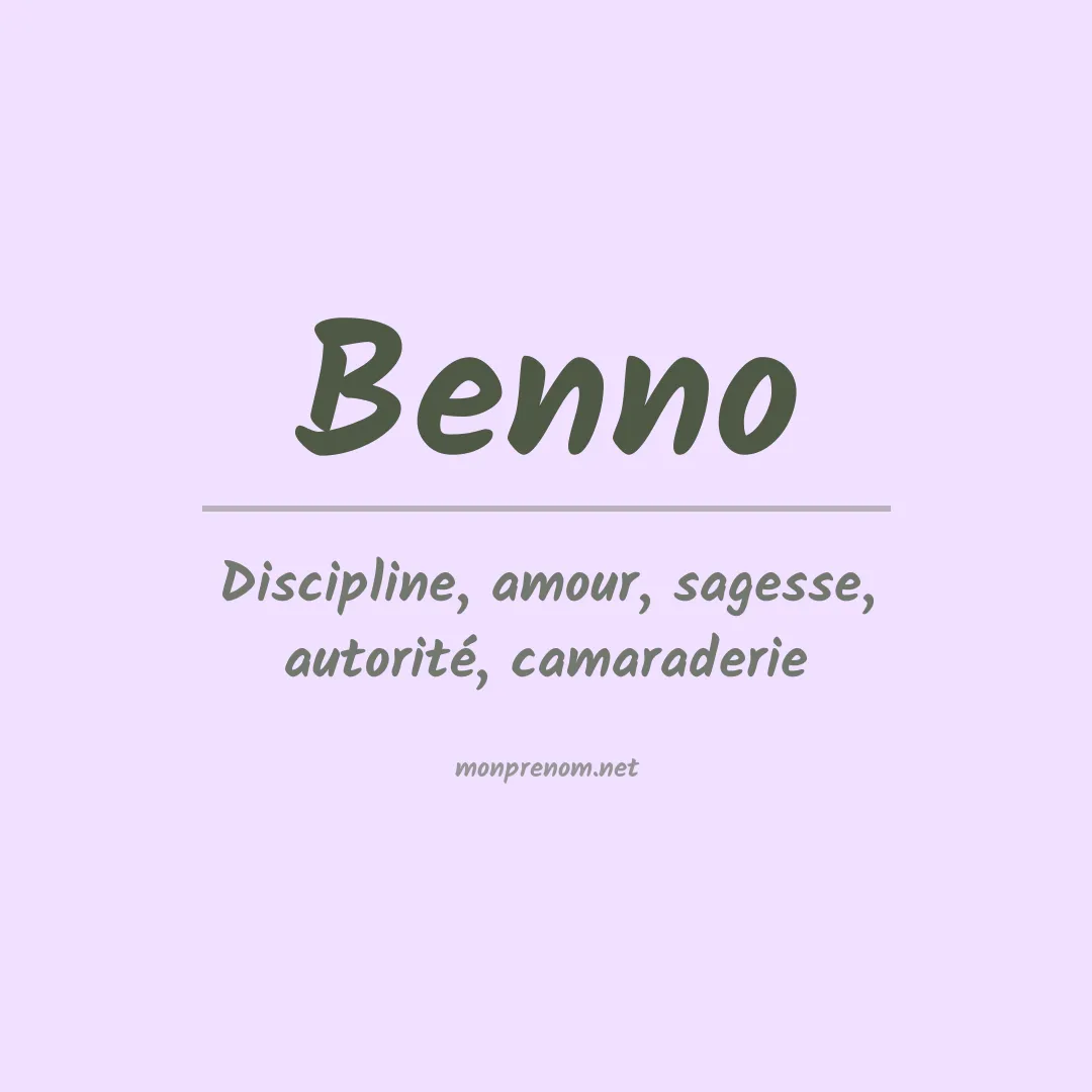 Signification du Prénom Benno