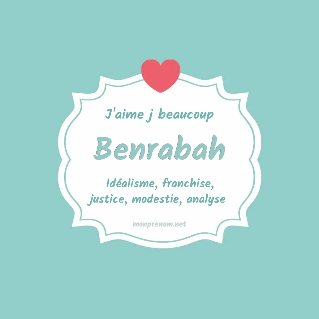 j'aime beaucoup Benrabah