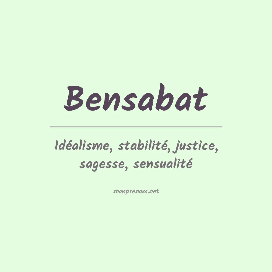 Signification du Prénom Bensabat