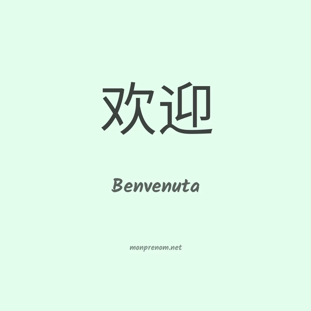 Benvenuta en chino