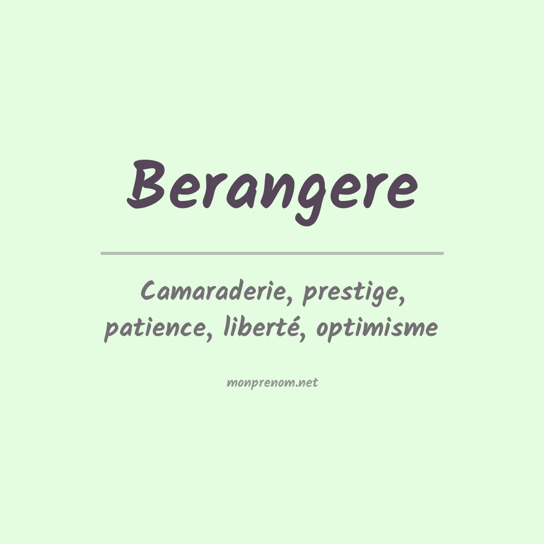 Signification du Prénom Berangere Signification du Prénom Berangere