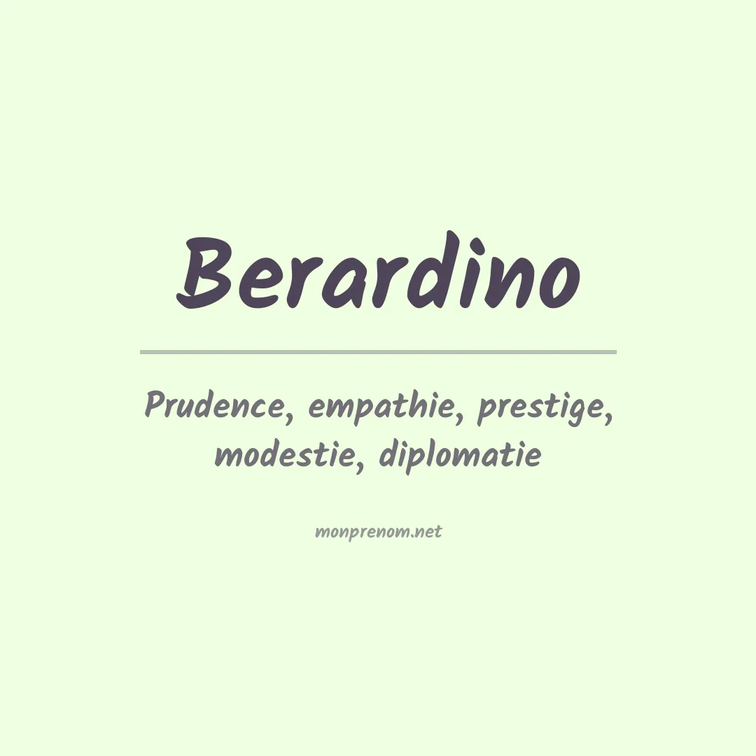 Signification du Prénom Berardino